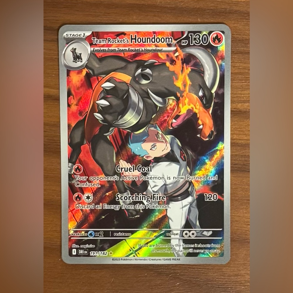 Team Rocket's Houndoom 191/182 Illustration Rare –Pokémon Destined Rivals – Holo